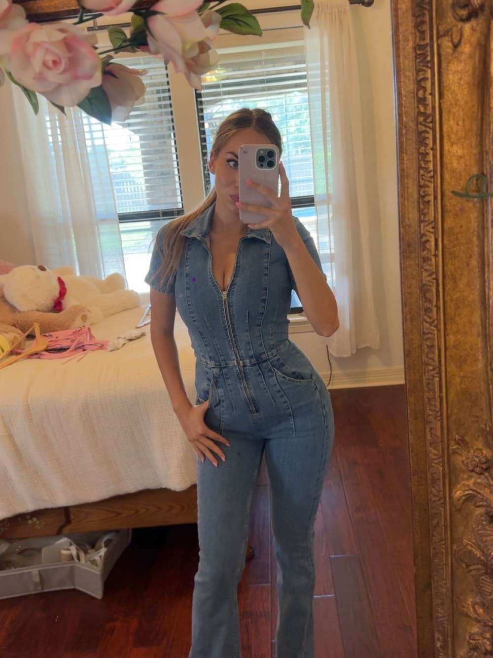 Free people Denim Zip-Front Women’s Jumpsuit Jeans - Blue xs